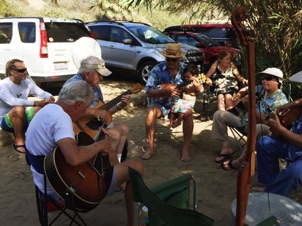 Jamming at the beach with some great musicians Jamming at the beach with some great musicians